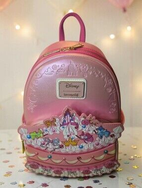 DISNEY LOUNGEFLY Sleeping Beauty Aurora Celebration Cake Mini Backpack Mint New